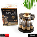 360° Revolving Spice Rack with 8 Jars | Kitchen Condiment Organizer (120ml)