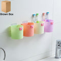 Wall Mounted Bathroom Toothbrush Holder Set (4 Pc)