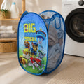 Foldable Laundry Basket Fabric Mesh Clothes Hamper (34x34x55cm)
