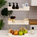 3-Tier Multipurpose Storage Organizer Rack & Shelf | Home Kitchen & Bathroom