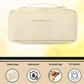 Premium Travel Makeup Toiletry Organizer Pouch With Zipper Handle (1 Pc)