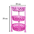 Round Multipurpose Plastic Storage Rack Organiser | Kitchen & Home