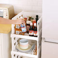 Stackable Foldable Drawer Shelf Storage Organizer Cart 4 Layer (1 Pc)