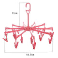 Foldable Underwear Hanging Dryer Clothes Clips Hanger With 16 Clips