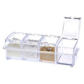 Crystal Acrylic Seasoning Box | Salt Pepper & Spice Rack Condiment Container