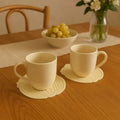 Anti-Slip Silicone Leaf Design Coaster Set | Heat-Resistant Cup Mats (2 Pc)