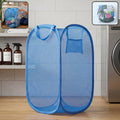 Foldable Mesh Laundry Basket With Handles Large (36x36x58cm)