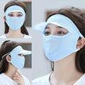 Womens Full Face UV Protection Cap With Built-in Mask Wide Brim Visor