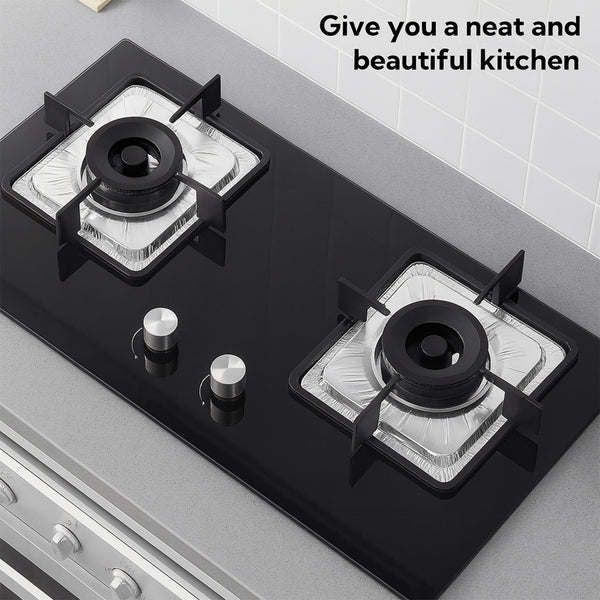 Aluminum Gas Stove Burner Protector Covers (10 Pc)