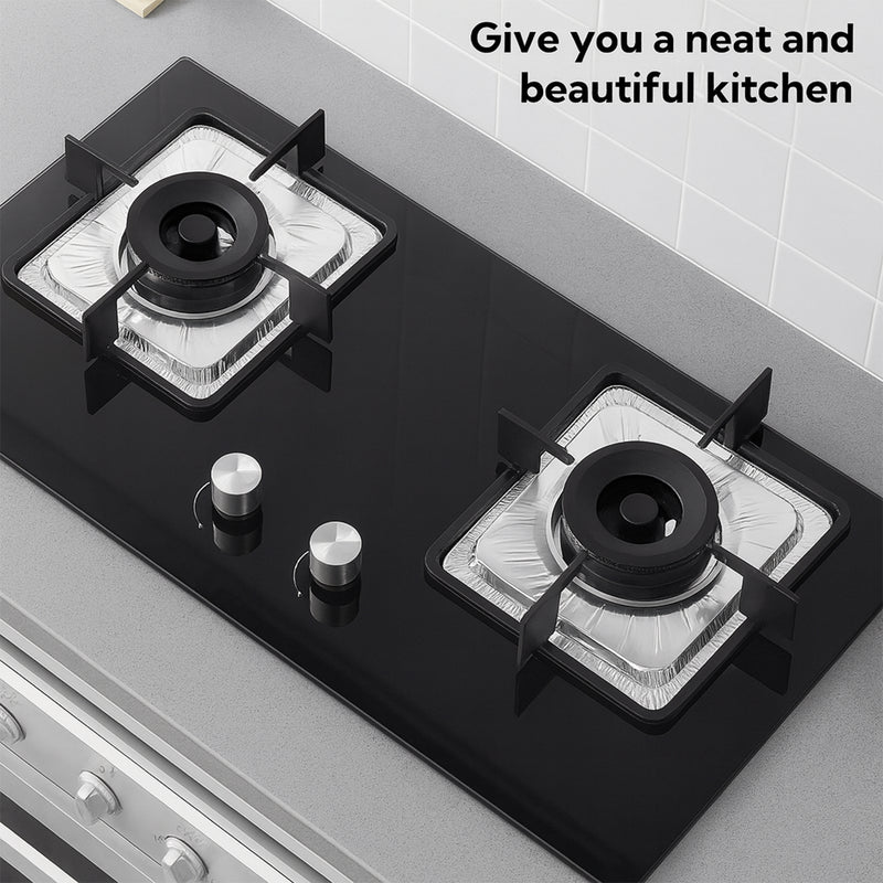 Aluminum Gas Stove Burner Protector Covers (10 Pc)