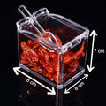 Crystal Acrylic Seasoning Box | Salt Pepper & Spice Rack Condiment Container