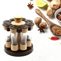 360° Revolving Spice Rack with 8 Jars | Kitchen Condiment Organizer (120ml)
